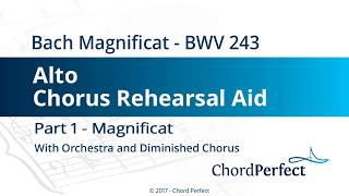 Bachs Magnificat Part 1  Magnificat  Alto Chorus Rehearsal Aid [upl. by Moody]