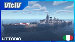 RN Littorio  Littorioclass Battleship  Minecraft [upl. by Yorke799]