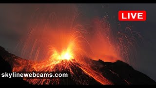 🔴 Recorded live footage from Volcano Stromboli  Sicily  Live Cameras from the world [upl. by Rinaldo]