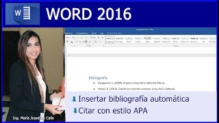 CÓMO INSERTAR BIBLIOGRAFÍA AUTOMÁTICA EN WORD CÓMO CITAR EN FORMATO APA [upl. by Peggir345]