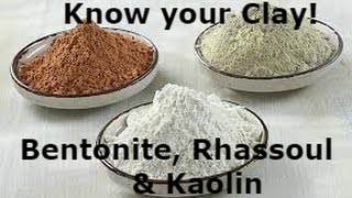 Know Your Clay Bentonite Rhassoul amp Kaolin [upl. by Baum]