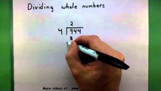 Basic Math  Dividing whole numbers [upl. by Robbin]