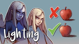 Basic Lighting amp Colour Theory  Tips on How to Shade [upl. by Ennyrb]