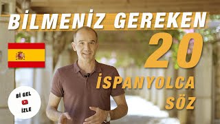 İSPANYOLCA En Çok Kullanılan 20 Kelime  İspanyolca Günlük Konuşma [upl. by Katharine]