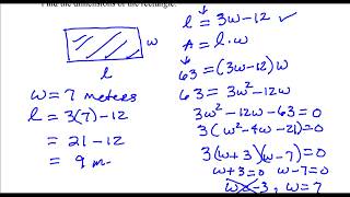 Find the dimensions of a rectangle [upl. by Davison729]