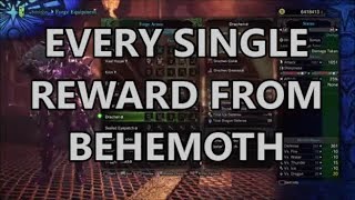 MHW  EVERY SINGLE Reward From The Behemoth Guide  HOW TO GET Drachen ArmorInsect GlaivePalico [upl. by Nnayd253]