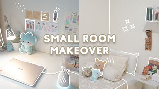 SMALL BEDROOM MAKEOVER 🌱 minimalist on a budget  room tour  Indonesia [upl. by Brookes779]