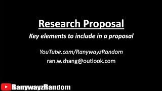 How To Write A Research Proposal 11 Things To Include In A Thesis Proposal [upl. by Nylarak390]