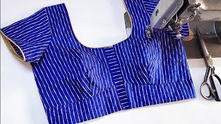 Full Blouse Stitching Easy Simple Normal [upl. by Ailisec]