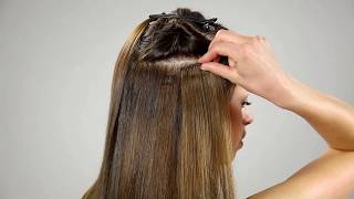 How to attach Clipon hair extensions [upl. by Staffan598]