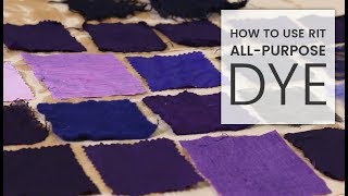 How to Dye Fabric Rit AllPurpose Dye [upl. by Seena855]