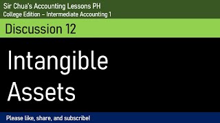 Intermediate Accounting Discussion 12  Intangible Assets [upl. by Rust375]