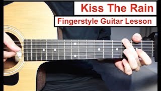 Yiruma  Kiss The Rain  Fingerstyle Guitar Lesson Tutorial How to play Fingerstyle [upl. by Haisoj]