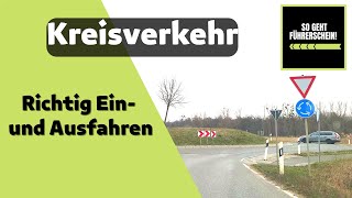 Kreisverkehr So verhältst du dich beim Ein und Ausfahren richtig  Führerschein [upl. by Renita]