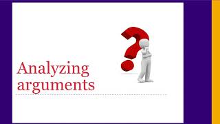 Identifying and analyzing arguments [upl. by Nitaj]