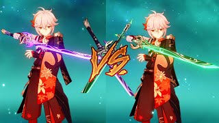 Mistsplitter vs Jadecutter Best DPS sword for Kazuha [upl. by Nylitsirk575]