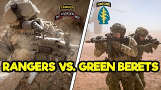 US ARMY RANGERS VS SPECIAL FORCES GREEN BERETS [upl. by Wenda]