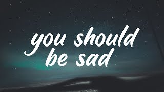 Halsey  You should be sad Clean  Lyrics [upl. by Daniel]