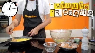 1 Minute 1 Recette  Omelette au fromage [upl. by Ardell]