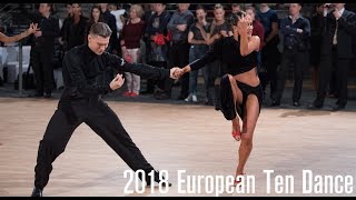 2018 WDSF European 10D  The Latin Final  DanceSportTotal [upl. by Blen]