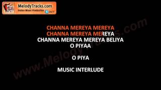 channa mereya Karaoke [upl. by Matty699]