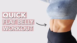 FLAT BELLY Workout for Women 10 mins [upl. by Hairom]