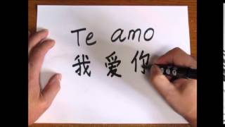 como se escribe quotte amoquot en chino [upl. by Norrat]