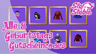 Star Stable SSO Alle 8 Geburtstags Gutscheincodes [upl. by Florencia]