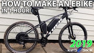 HOW TO MAKE AN EBIKE IN UNDER AN HOUR  TREK MARLIN 5 EBIKE CONVERSION [upl. by Ranique]