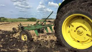 John Deere 830 Diesel Plowing [upl. by Willie]