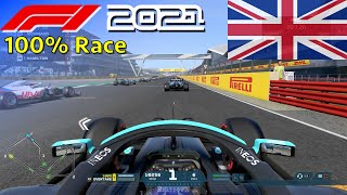 F1 2021  100 RACE SILVERSTONE  PS5 Gameplay [upl. by Nanerb]