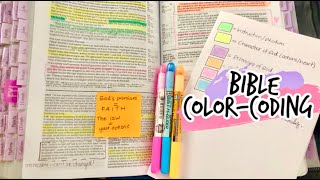 My Bible Color Coding System  How to Highlight Your Bible [upl. by Baerman]