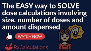 Dose Calculations  EASY way to CALCULATE size number of doses and amount dispensed [upl. by Loesceke]