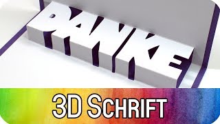 Grundanleitung 3D Schrift in Karten einbauen  Kartengestaltung [upl. by Gussi592]