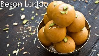 Besan Laddu Recipe  Besan Ke Laddoo  Homemade Besan Ladoo  The Terrace Kitchen [upl. by Aivyls]