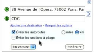 Google Maps  Recherche ditinéraires [upl. by Ardnuahsal415]