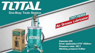 THT118302 Engrasador lubricador de grasa pneumatico de 30L Presion 501 68 bar Total Tools [upl. by Adnwahsor]