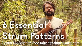 Beginner Ukulele Tutorial  Six Easy and Essential Strum Patterns [upl. by Aelc363]