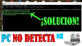 Windows 10 NO reconoce el Lector de CDDVD  SOLUCIÓN desde CMD [upl. by Fritze]