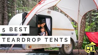 5 BEST Teardrop Camper Tents How we stay dry in ALASKA [upl. by Nanete]