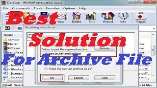 The Archive is Corrupted  How to Repair RARZIP Files Or Damage FilesBest Solution [upl. by Aire]