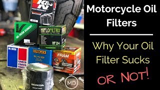 Motorcycle Oil Filters Why Your Filter Sucks Part 1 [upl. by Adnical]