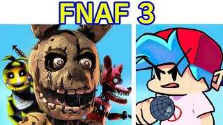 Friday Night Funkin VS Five Nights at Freddys 3 FULL WEEK Toy Chica Foxy Bonnie FNF ModFNaF 3 [upl. by Medina]