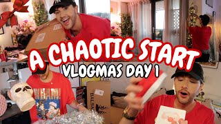 A CHAOTIC Start Xmas GIVEAWAY Epic Deliveries Xmas Flat Tour VLOGMAS DAY 1 [upl. by Kirsten]