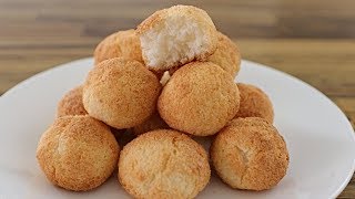 3Ingredient Coconut Cookies Recipe [upl. by Abran]