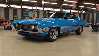 1971 Ford Torino GT in Grabber Blue amp Engine Sound on My Car Story with Lou Costabile [upl. by Nosemaj]