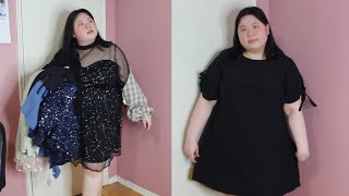 plus size YOINS try on haul dresses edition [upl. by Enelhtak]