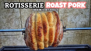 How to Make a RotisserieCharcoal Spit Pork Roast [upl. by Atinehs]