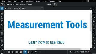 Bluebeam Revu Measurement Tools [upl. by Llebasi]