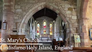 Lindisfarne St Marys Church History  Holy Island  Lindisfarne Gospels  St Cuthbert  4K [upl. by Sabino612]